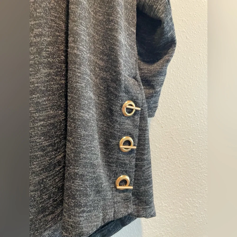 2X NY Collection Women’s Gray Long Sleeve Blouse New With Tags - Picture 6 of 12